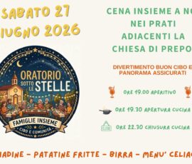 Oratorio sotto le stelle 2026